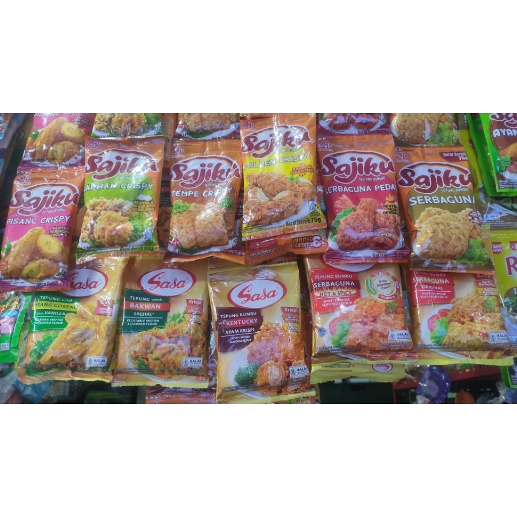 

tepung bumbu sasa serbaguna bakwan pisang kentucky hot spicy original murah