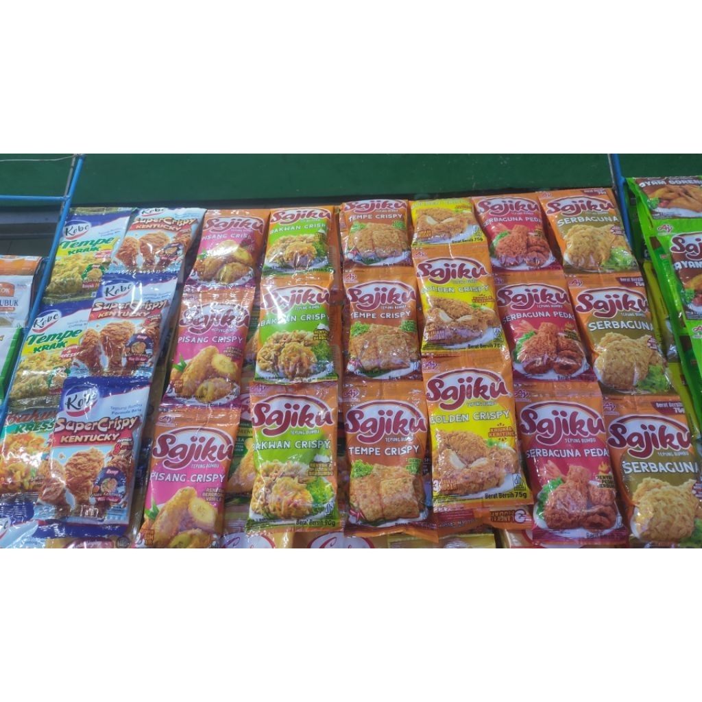 

sajiku tepung bumbu pisang crispy tempe bakwan serbaguna golden crispy serbaguna pedas murah