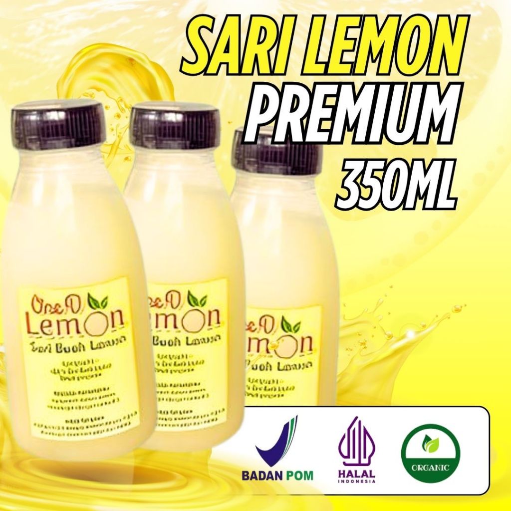 

PROMO! OneD Lemon - Sari Lemon Paket 3 Btl 350ML BPOM Halal Lemon Lokal California Pelangsing Badan