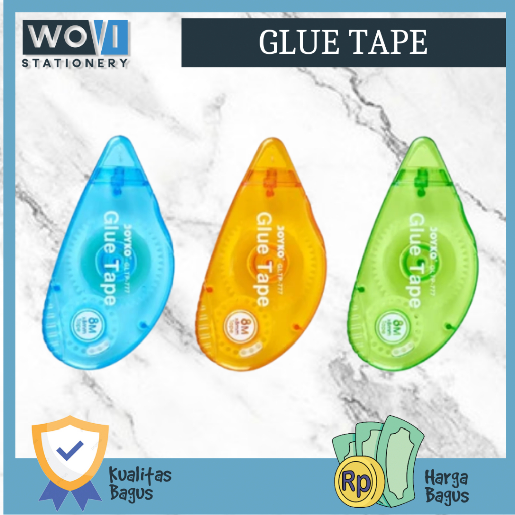 

[WOVI STATIONERY] Glue Tape Pita Double Side Roll GLTP-777 Joyko / Lem Roll Pita Dua Sisi GLTP-777 Joyko [PCS]