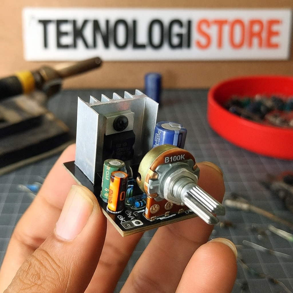 Kit TDA 2003 Tda2003 mini amplifier 12 volt mono plus potensio ampli - Teknologi Store