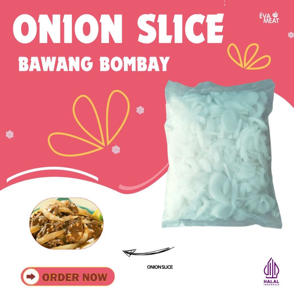 

Onion Slice / Bawang Bombay Slice / Bombay Potong / Bombay Iris / Bombai Iris / Bawang Bombai Slice / Bawang Bombay Frozen / Onion Frozen