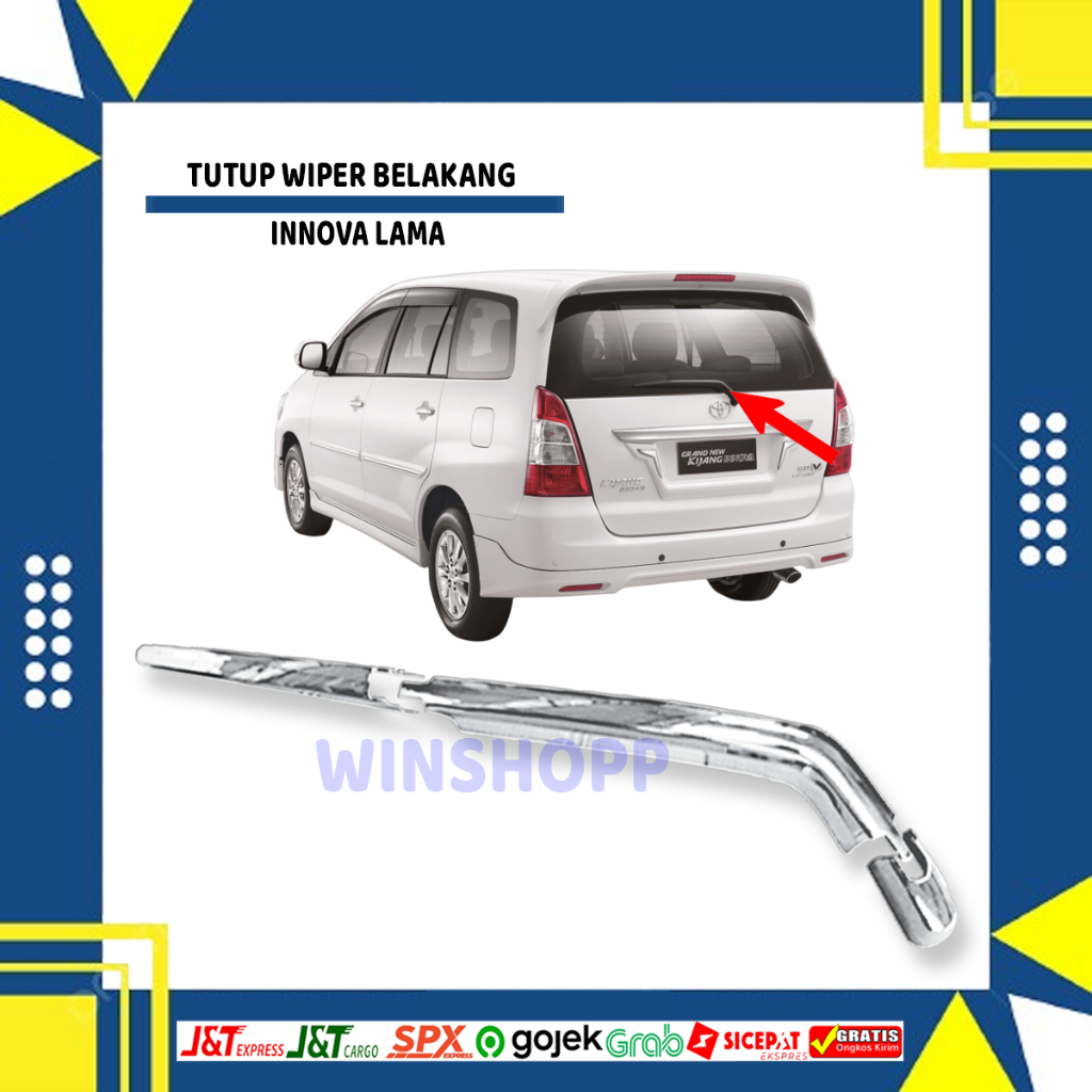 COVER WIPER TUTUP INNOVA NEW 2008 CHROME