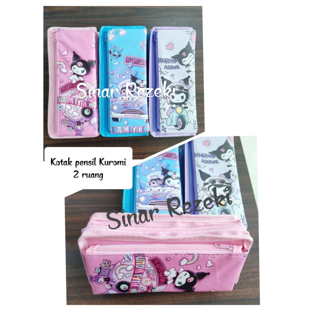 

1 buah!! 812! Kotak pensil resleting 2 ruang kuromi/tempat pensil anak sekolah fancy lucu/kotak pensil anak murah lucu