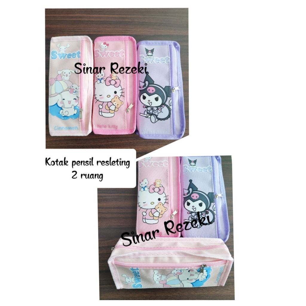

1 buah!3421!Kotak pensil kuromi/kotak pensil cinnamorol/kotak pensil HK hello kitty/tempat pensil anak sekolah fancy