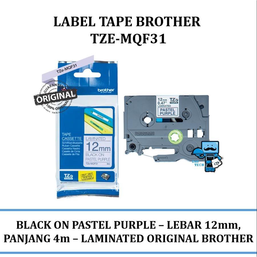 

BROTHER TZe-MQF31 CUBE Label 12mm Black on Pastel Purple