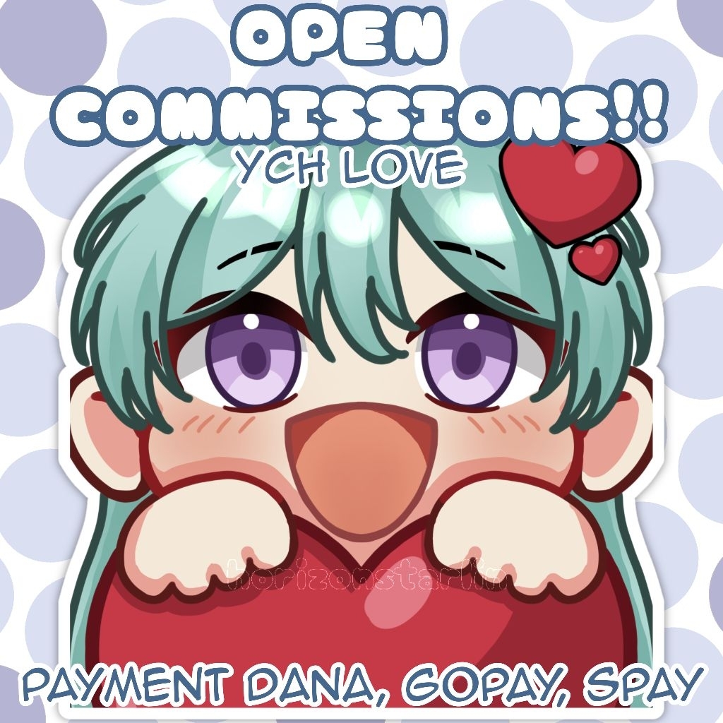 [OPEN] Jasa Gambar Chibi Love / YCH Love Art / Komisi Ilustrasi Chibi Imut