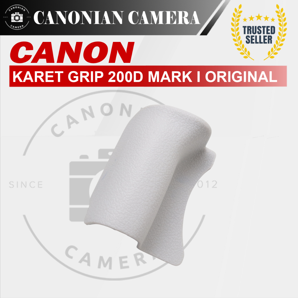 Original Karet Grip Kanan Canon 200D Mark I Putih