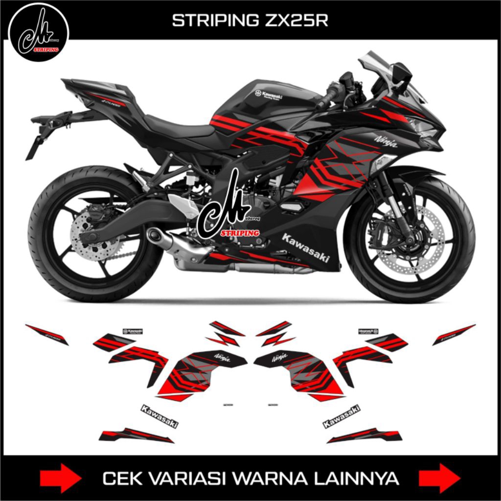 Stiker Striping Motor Kawasaki Zx25r / Decal List Variasi Kawasaki Zx25r