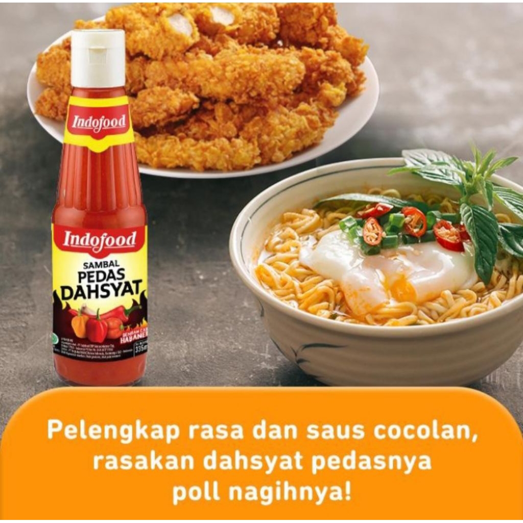 

Indofood sambal pedas dahsyat botol 335 ml