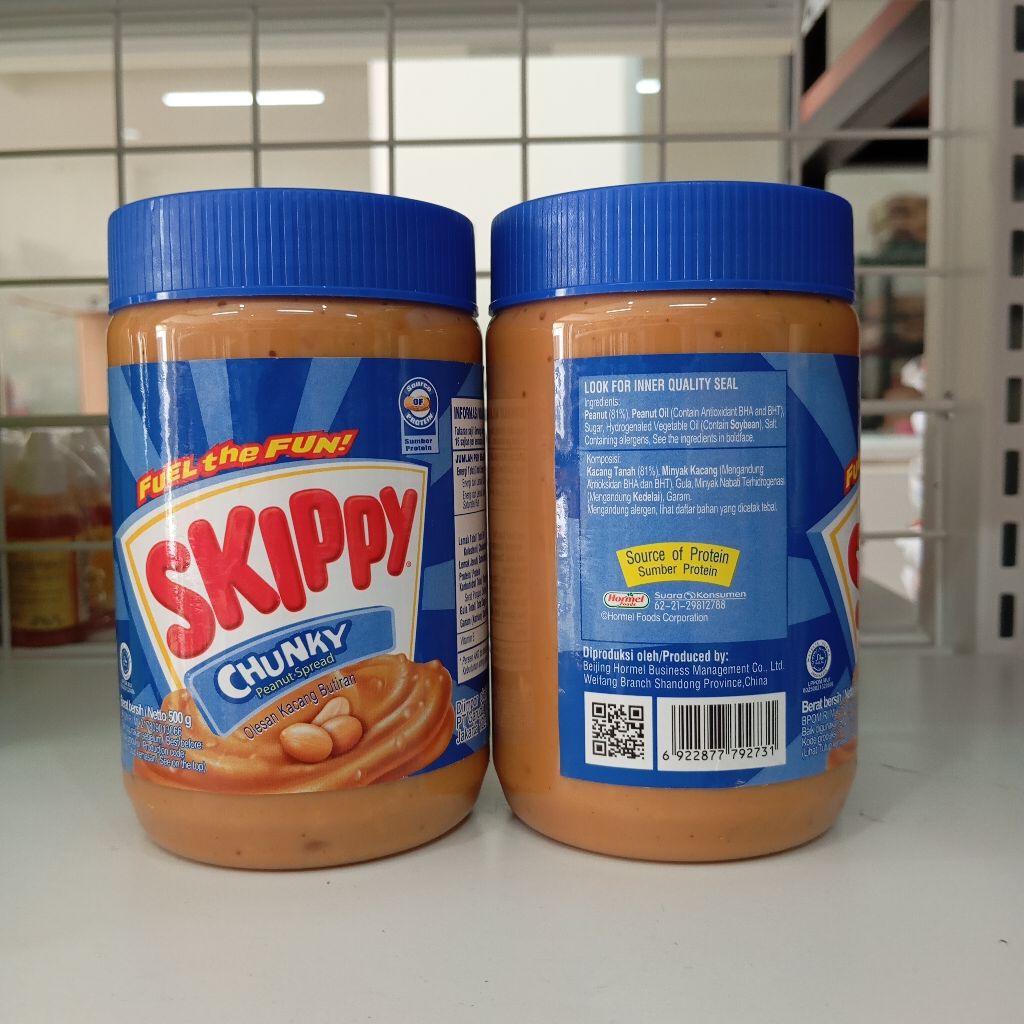 

Skippy Selai Kacang Creamy Chunky Tinggi Protein 340g 500g Peanut Butter Topping Isian Kue Roti Cake