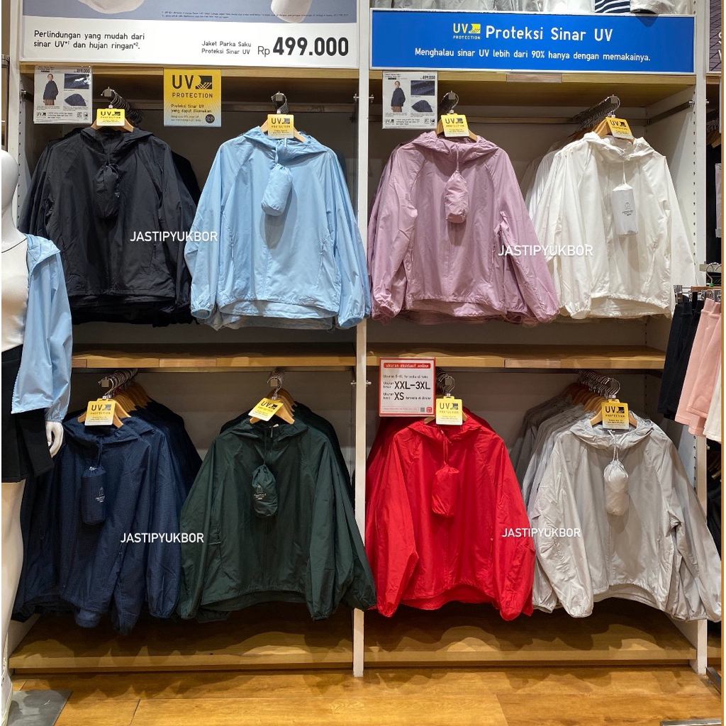 WOMAN UNIQLO JAKET PARKA SAKU UV PROTECTION