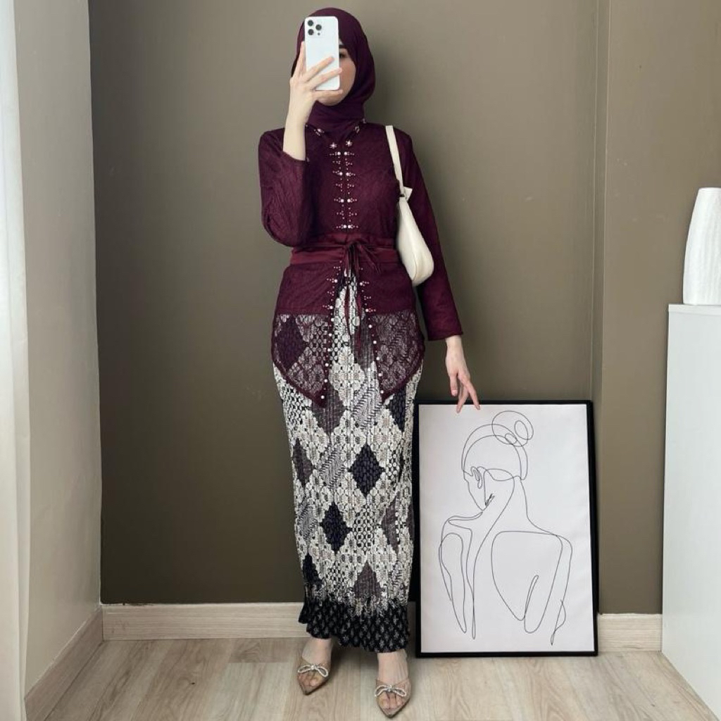 Set 2 in 1 Nelva New by calamaryshop / 2 in 1 set / setelan pakaian wanita / ootd kondangan / pakaia