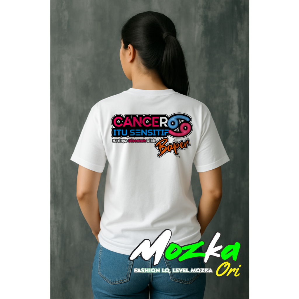 Kaos Zodiak Cancer Series  | Untuk Cewek Cowok / kaos kata kata | KATUN 100% 30S Lembut Kaos kata-ka