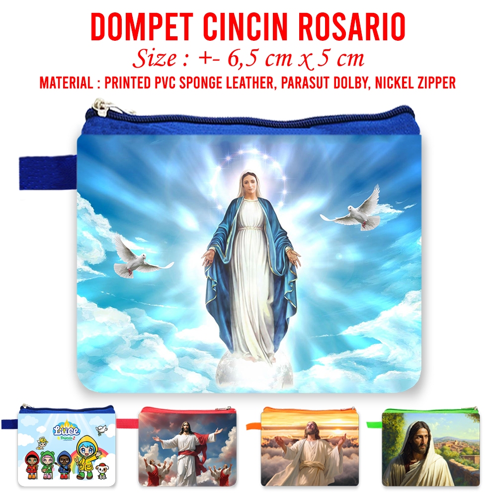 Dompet Cincin Rosario Dompet Souvenir Kristiani Tempat Cincin Rosario Bunda Maria Yesus Christian
