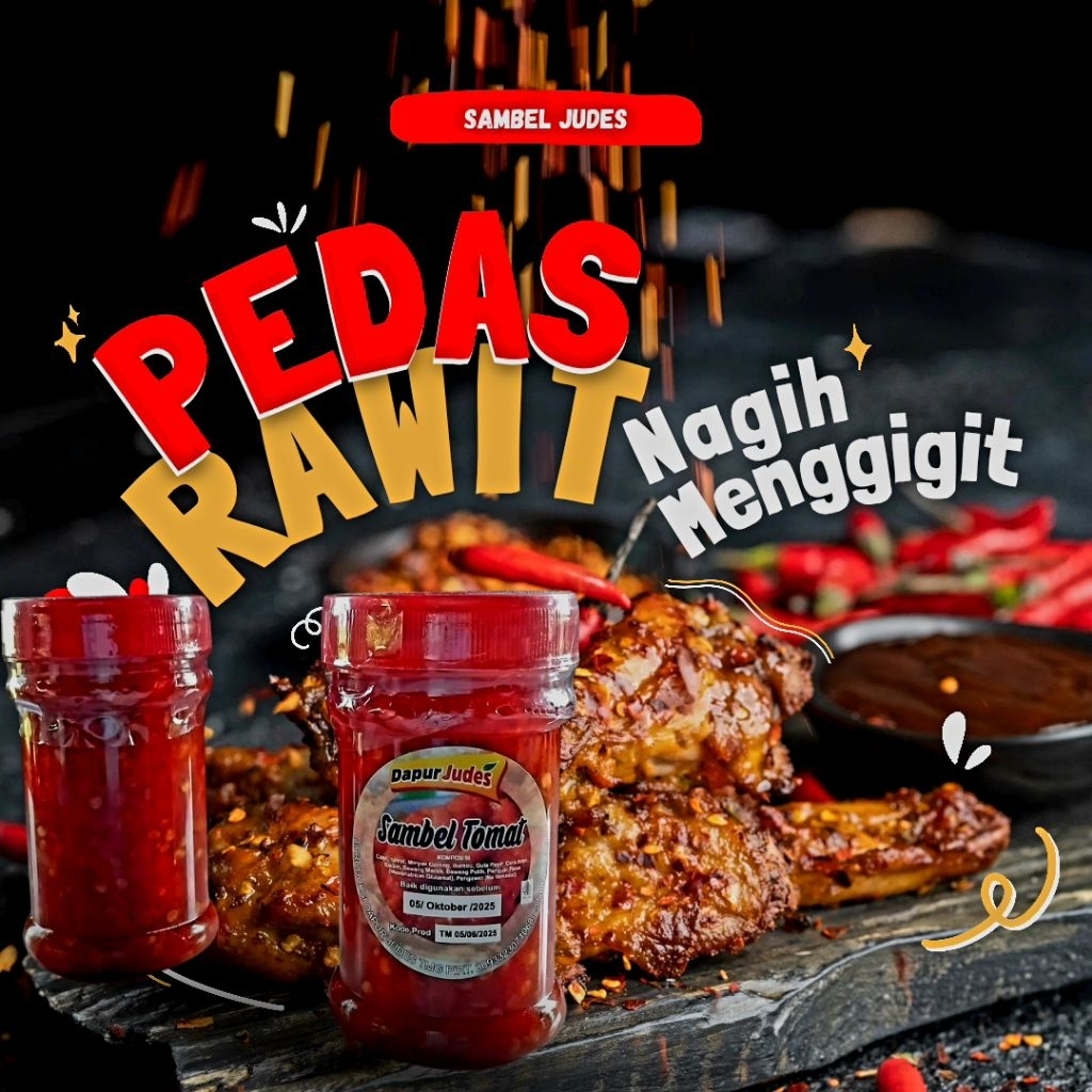 

MIX 3 PCS sambal judes kemasan botol 125g