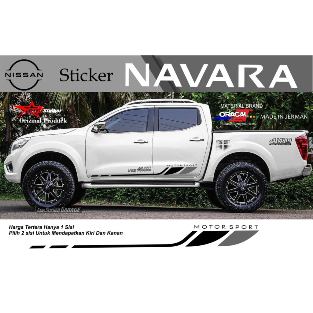 Sticker mobil navara triton hilux dll sticker list terlaris mobil navara stiker mobil navara keren