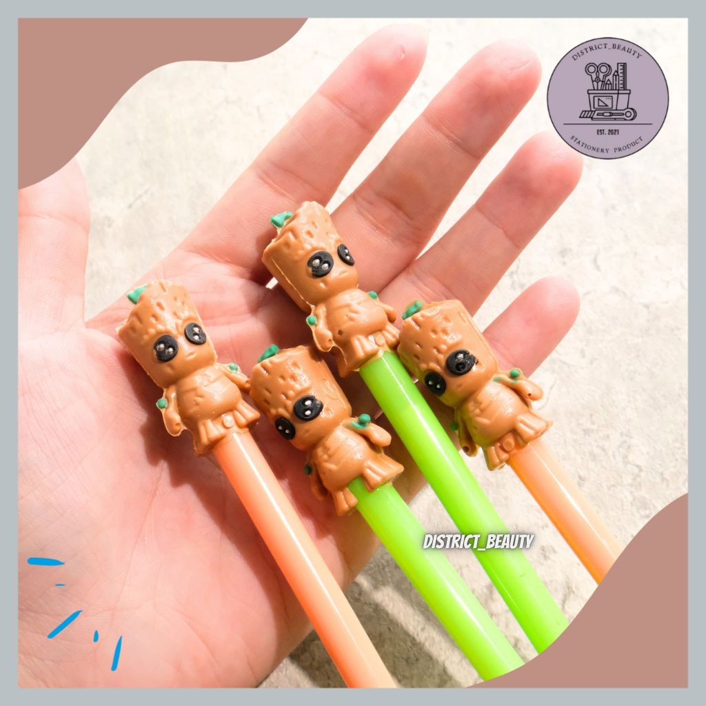 

PULPEN GEL GROOT BONEKA PENA GEL KARAKTER BABY GROOT PENA GEL UNIK LUCU SUPER IMUT TERMURAH