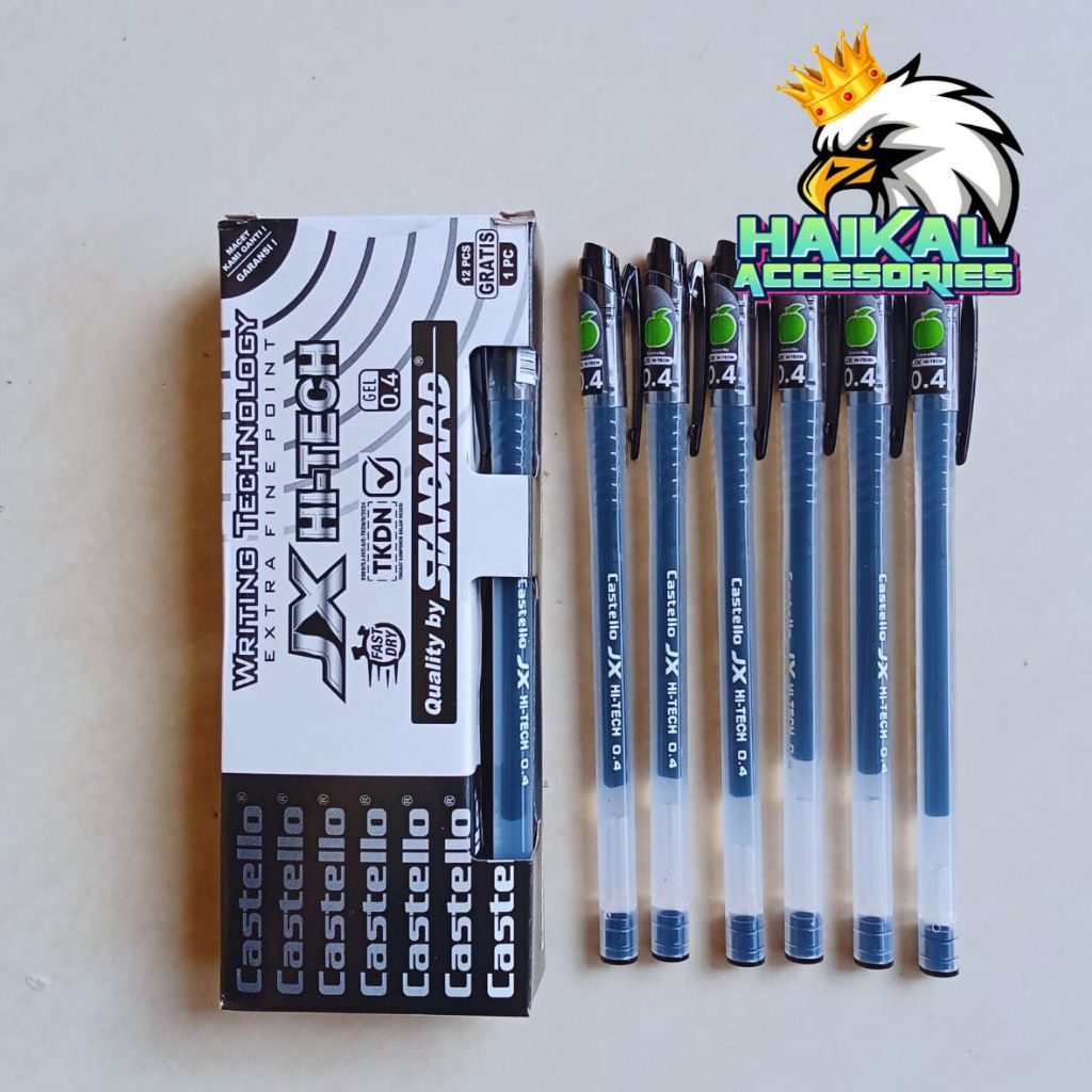 

Pulpen Gel Standard Castello JX Hi-Tech Perpack Isi 12pcs+Bonus 1pcs