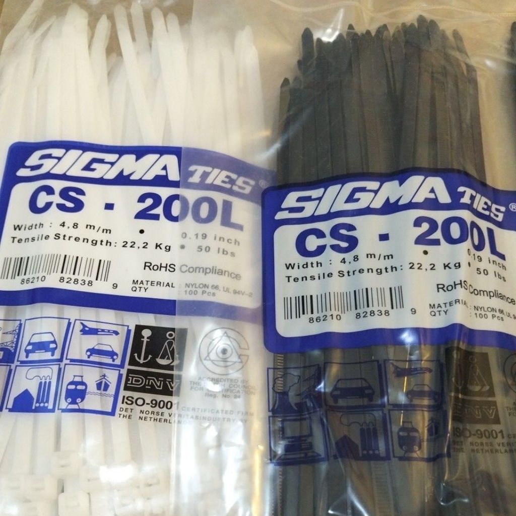 

KABEL TIES SIGMA CS 200 L ISI 100 PCS