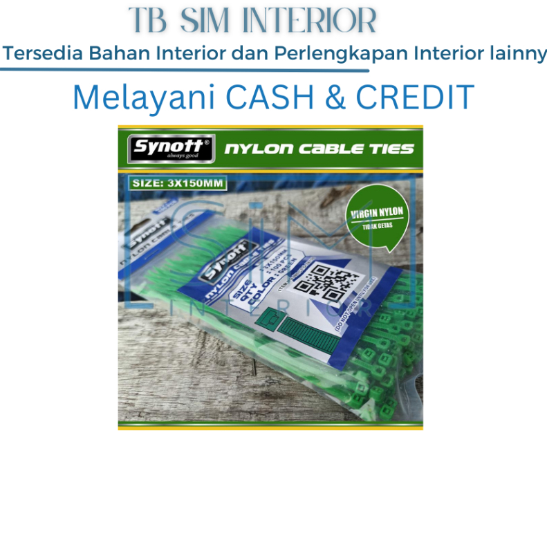 

KABEL TIES SYNOTT 3X150MM HIJAU DAN BIRU