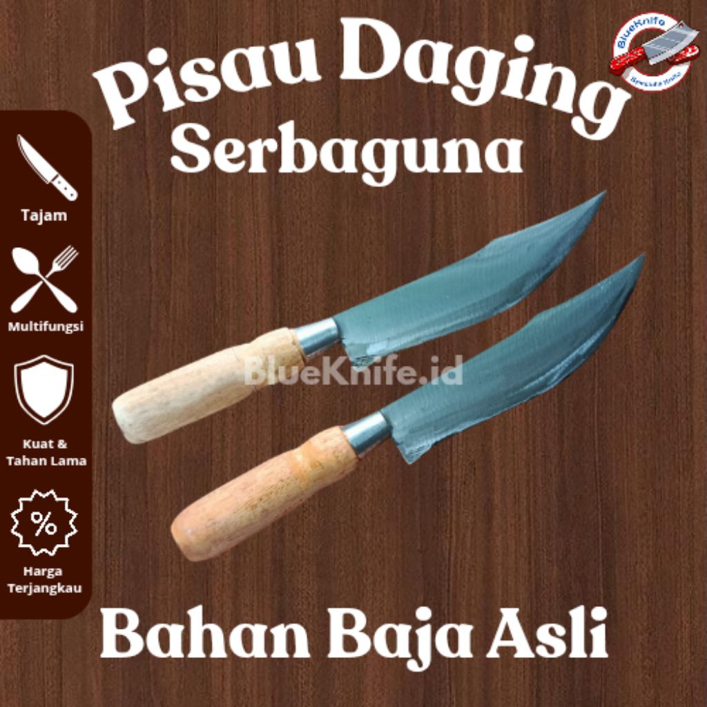 Pisau Daging Serbaguna - Pisau Jual Daging - Pisau Daging Kurban - Pisau Tajam - Pisau Kuat - Pisau 