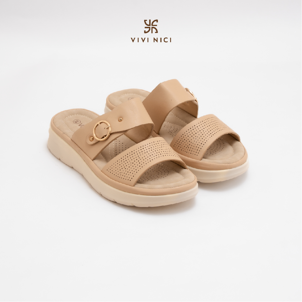 VIVI NICI - Aruna Sandal Slip On Wedges Hak 5 Cm