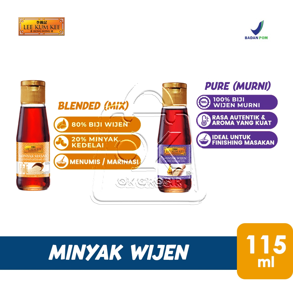 

Minyak Wijen Lee Kum Kee Sesame Oil Minyak Masak (Botol Kaca 115ml)