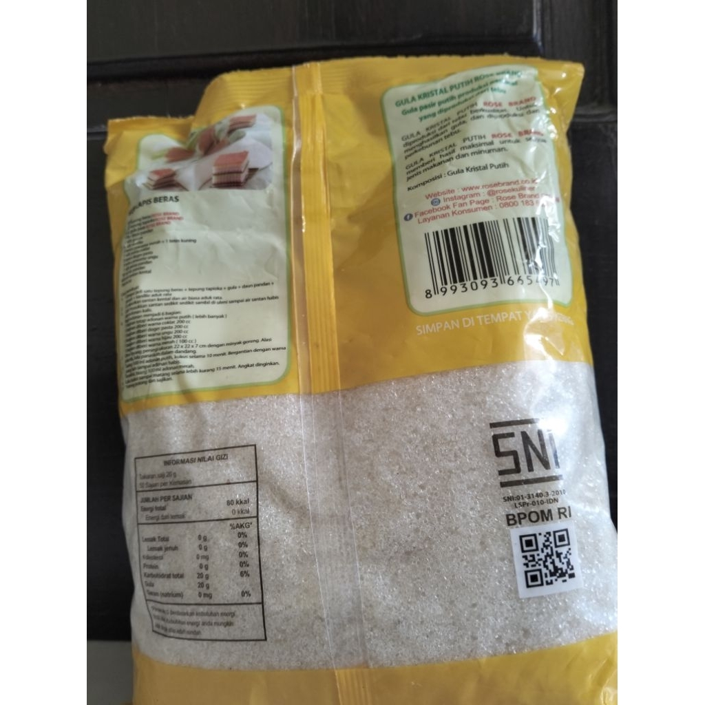 

GULA PASIR PREMIUM & GULA TEBU ROSE BRAND 1Kg-GULA PASIR KRISTAL PUTIH DAN BERKUALITAS