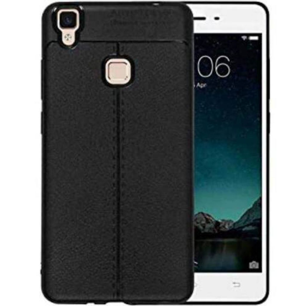 SINAR CASE AUTO FOCUS COMPATIBLE WITH VIVO V3 V5 V5+ V7 V7+ SOFTCASE SILIKON LEATHER KULIT JERUK