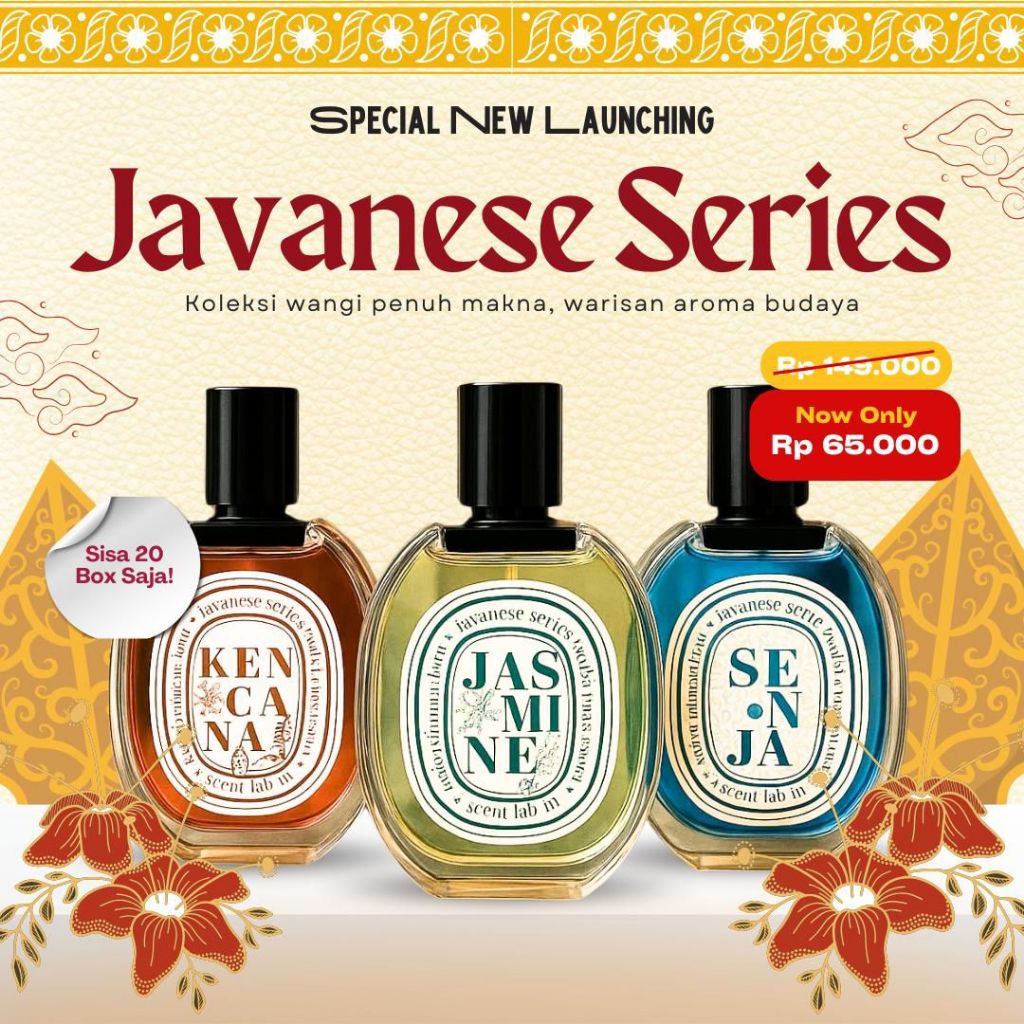 Javanese Parfum Box Series - Parfum Extrait de perfume isi 3 parfum 30ML dengan aroma lembut, khas, 