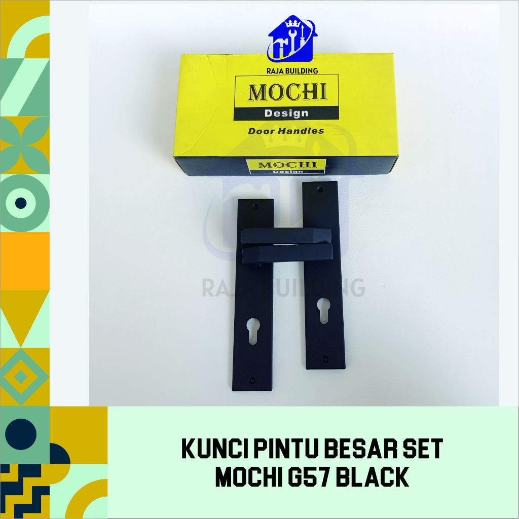 KUNCI PINTU BESAR SET MOCHI G57 BLACK (D)/KUNCI PINTU SET/DOORLOCK