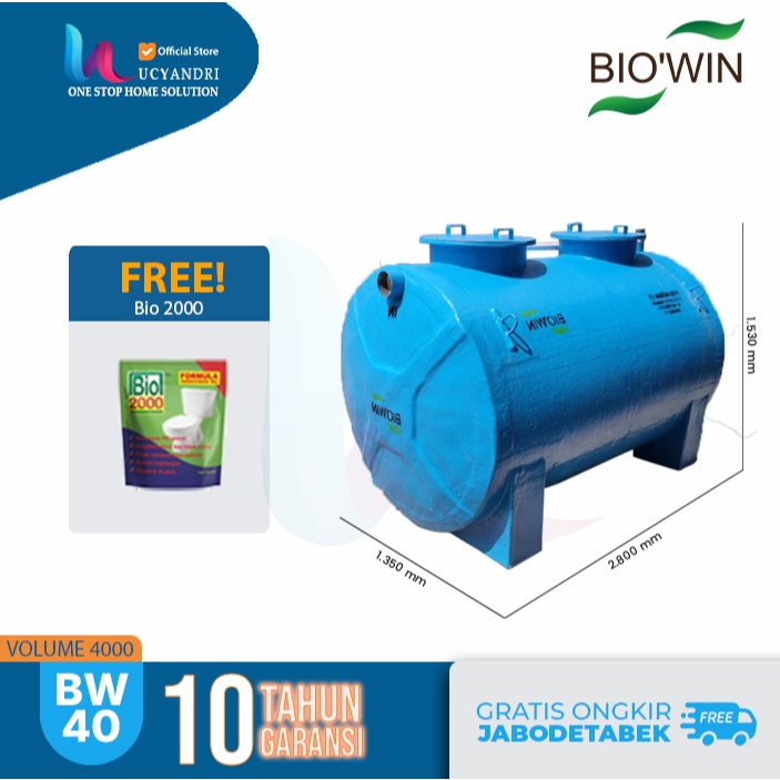 Septic Tank Bio – Tangki Septic Biowin BW 40 Uk 4000 L KAPSUL