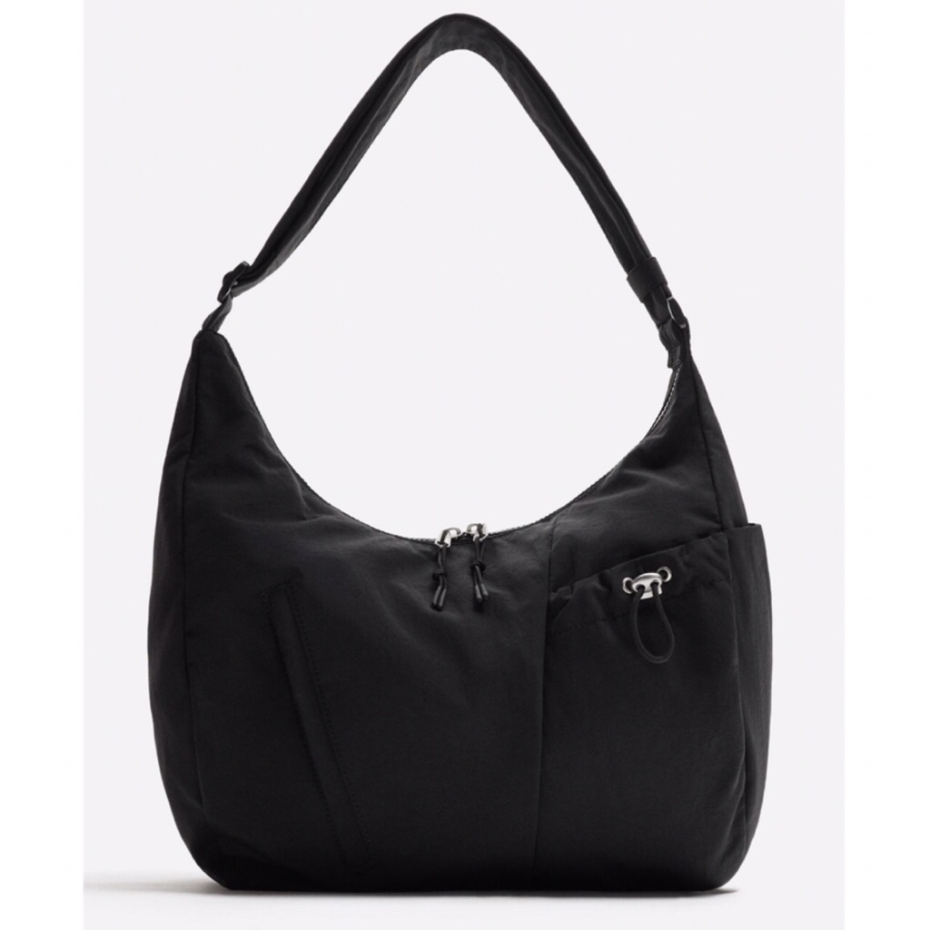 ZARA Men Technical Crossbody Bag Tas Selempang Pria Black