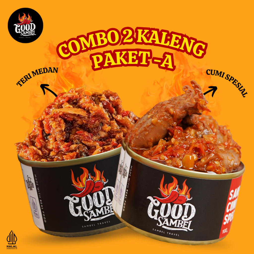 

Paket Duo Sambel Juara Sambel Cumi Spesial & Sambel Teri Medan,Sambal Trevel,Sambel Pedes Nagih