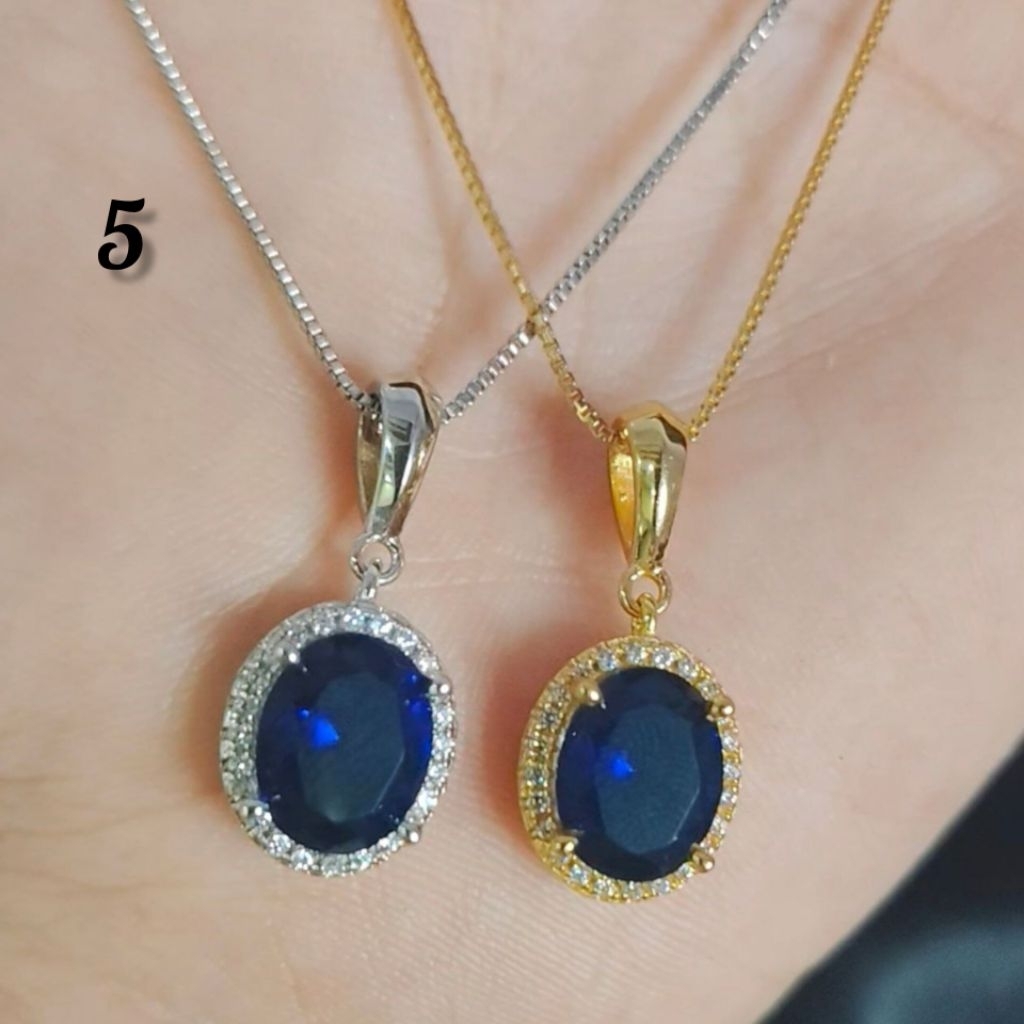 xuping88 Aneka kalung Korea cantik berkualitas silver 925 liontin biru liontin motif love motif keci