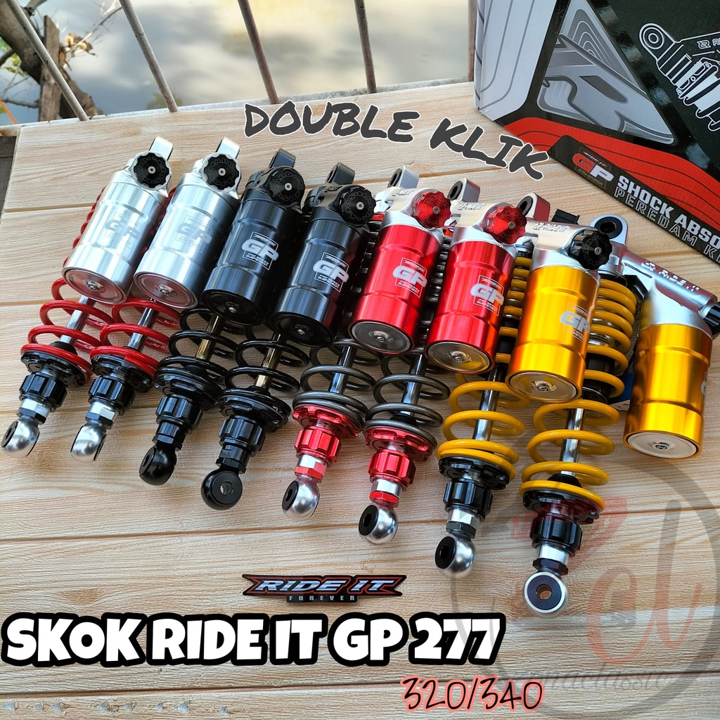 Shock Tabung Ride IT GP 277 RDC Double Klik 320 340 mm Shockbreaker Belakang Tabung CB GL MP RX King