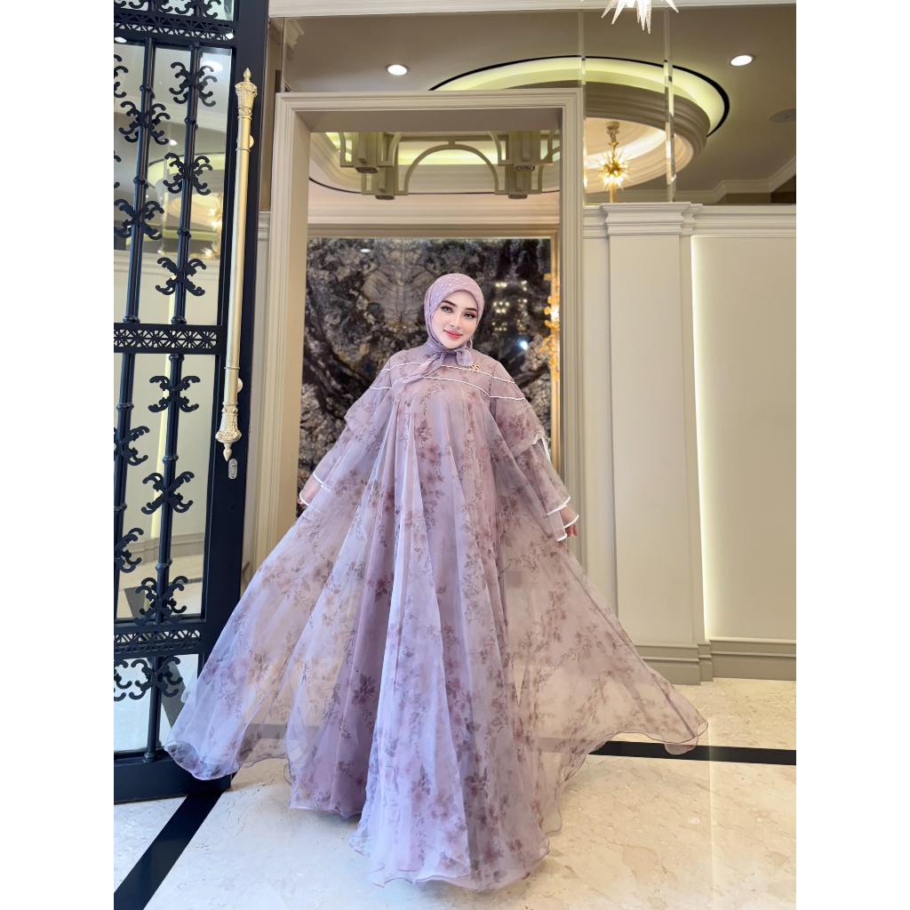 GAMIS SET HIJAB SILK SUTRA ORI BY SHELLASAUKIA