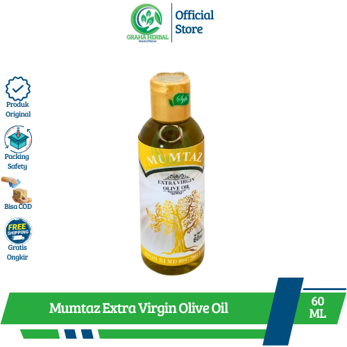 

Minyak Zaitun Mumtaz Extra Virgin Olive Oil isi 60 ML Asli Untuk Diminum