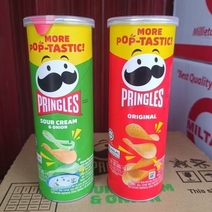 

2 pcs pringles snack potato all varian 102 gr( besar)