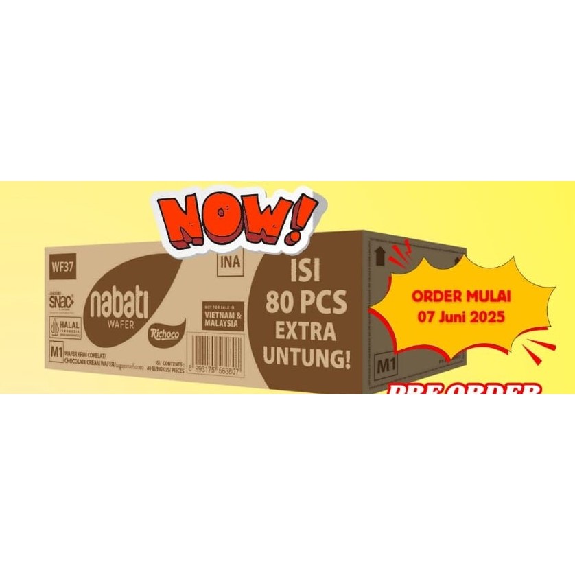 

[DUS] BARU NABATI ISI 80 PCS WAFER 37GR RENYAH RICHEESE RICHOCO