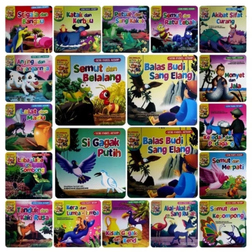Buku Cerita Seri Fabel Aesop Dongeng Fabel Full Color