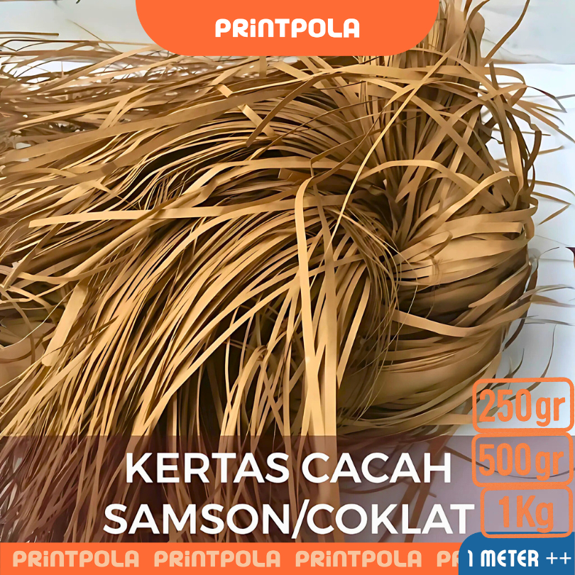 

KERTAS CACAH SERUT SHREDDED PAPER SAMSON COKLAT CAMPUR 250gr 500gr PER KILOGRAM MURAH BANGET