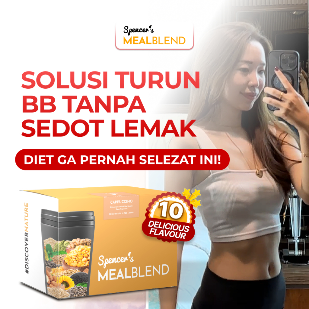 

Spencer's MealBlend - Meal Replacement Minuman Fiber Alami Bantu Kecilin Lingkar Perut