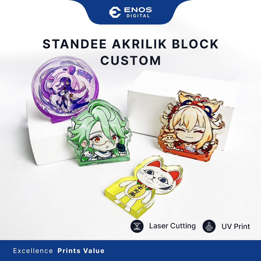 Custom Acrylic Standee Translucent - Mini Figure Acrylic Pajangan Meja Koleksi Dekorasi