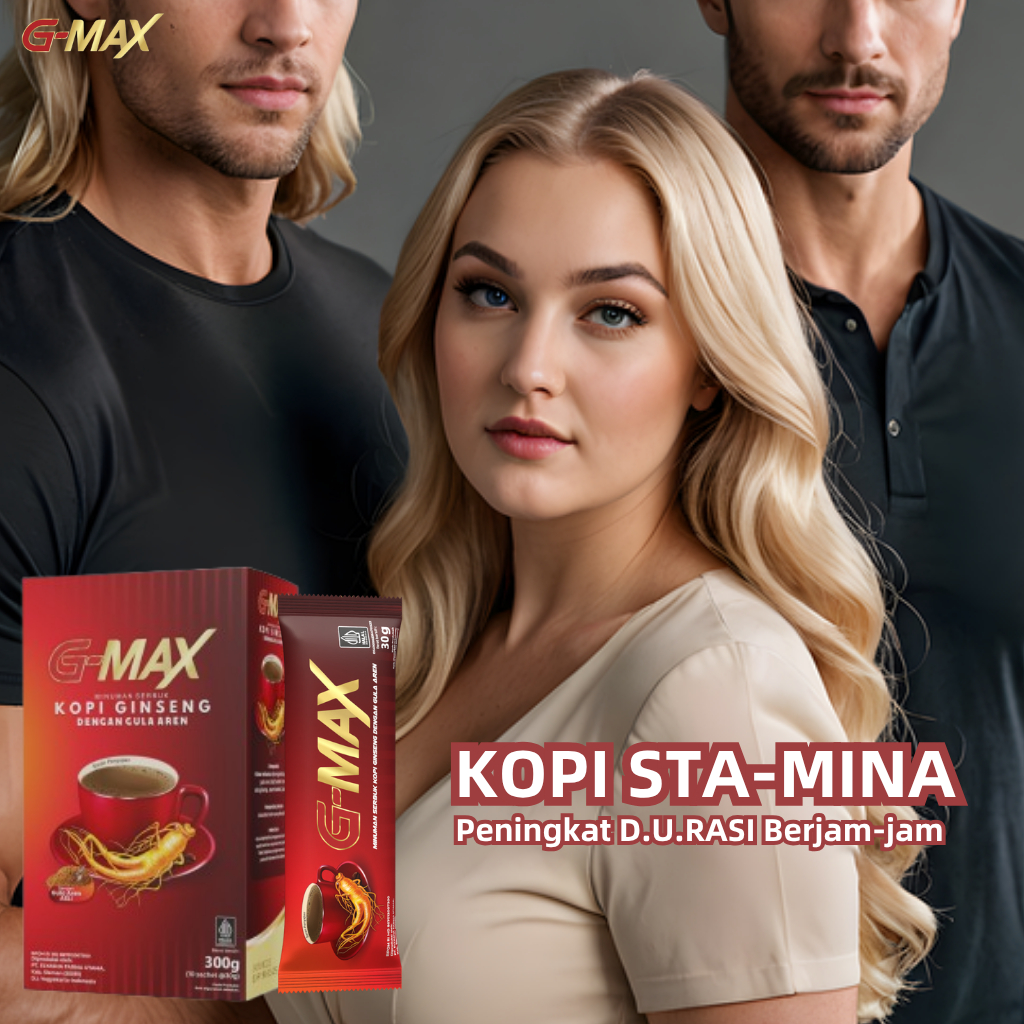 

Kopi G Max Original - Minuman Kopi Gingseng Stamina Coffee Kuat BPOM Tahan Lama Pria -1 Sachet