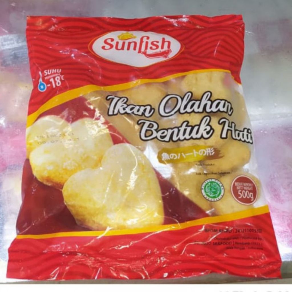 

Sunfish Olahan Ikan Bentuk Hati 500gr
