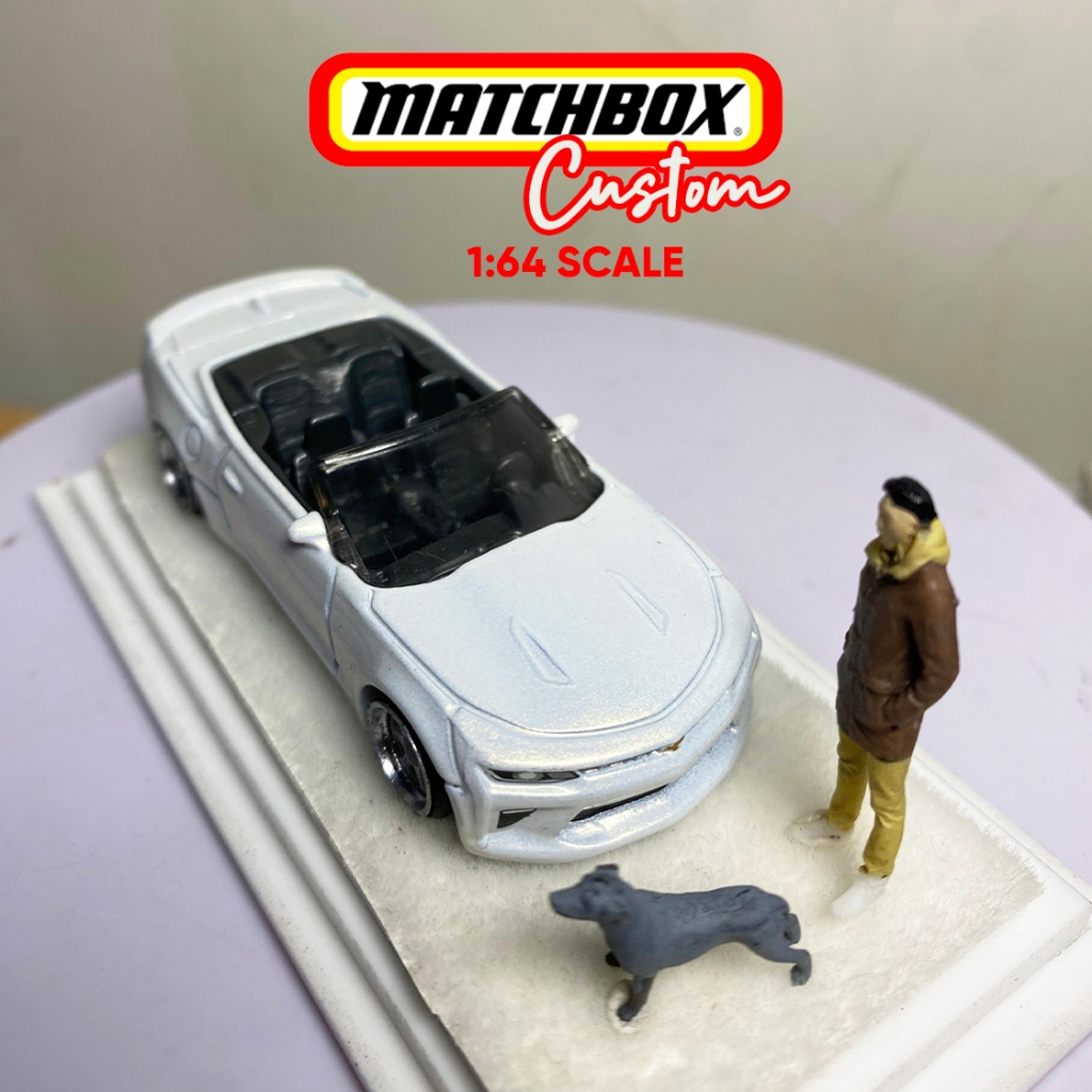 Paket Matchbox custom + Diorama Chevrolet Corvette Convertible / Diecast custom / Hotwheel Custom