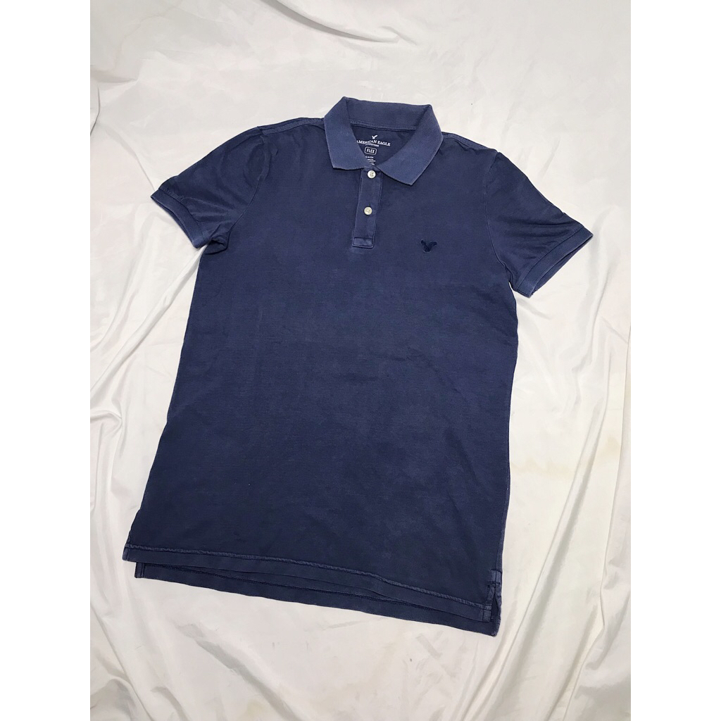 Nego Boskuu > American Eagle Basic Polo Shirt Original - Navy Blue (Outfit/Pakaian)|Preloved/2nd/Sec