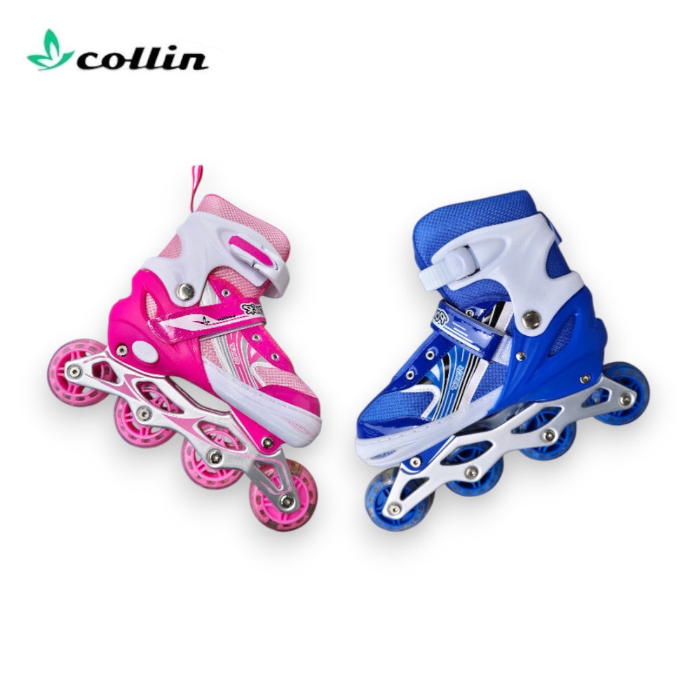 KODE P58S COLLIN POWER ROLLER Sepatu Roda Anak Dewasa 4in1  Setel Ukuran  Roda Nyala Skate Inline C1